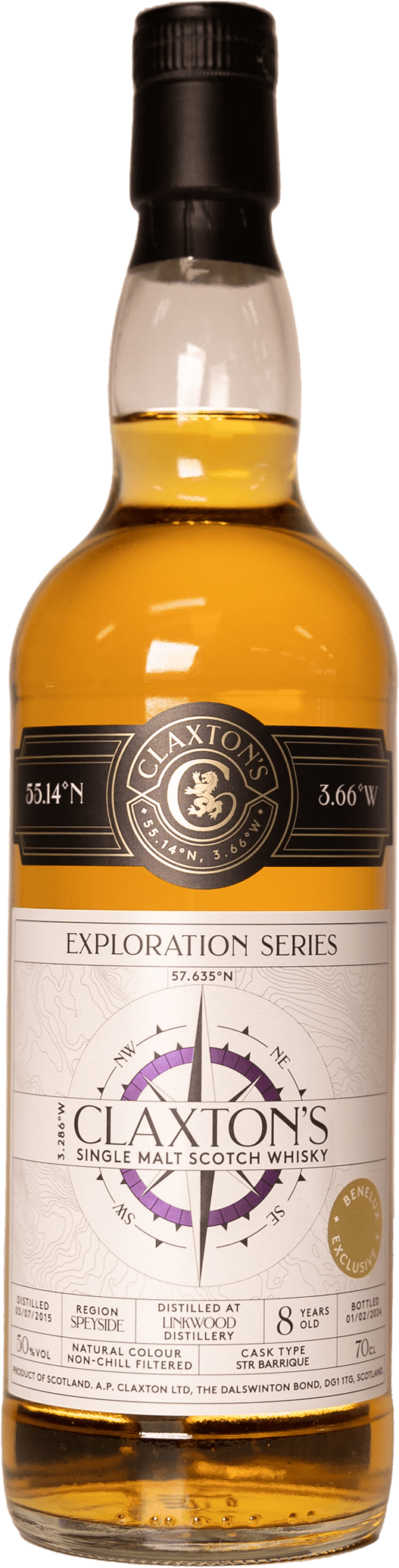 Claxton's Exploration Series - Linkwood 2015 - 8 YO - STR Barrique
